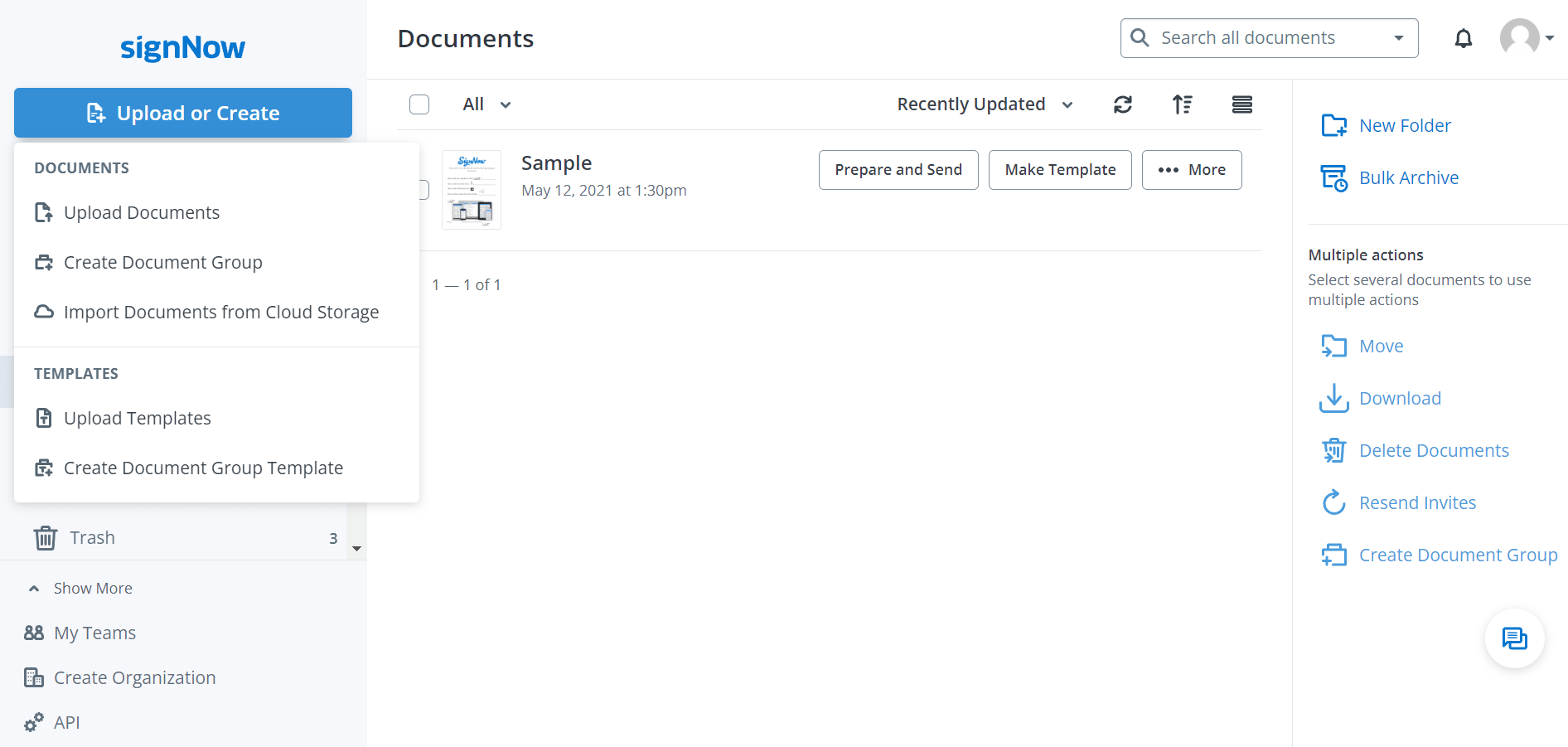 Uploading a document Uploading a document