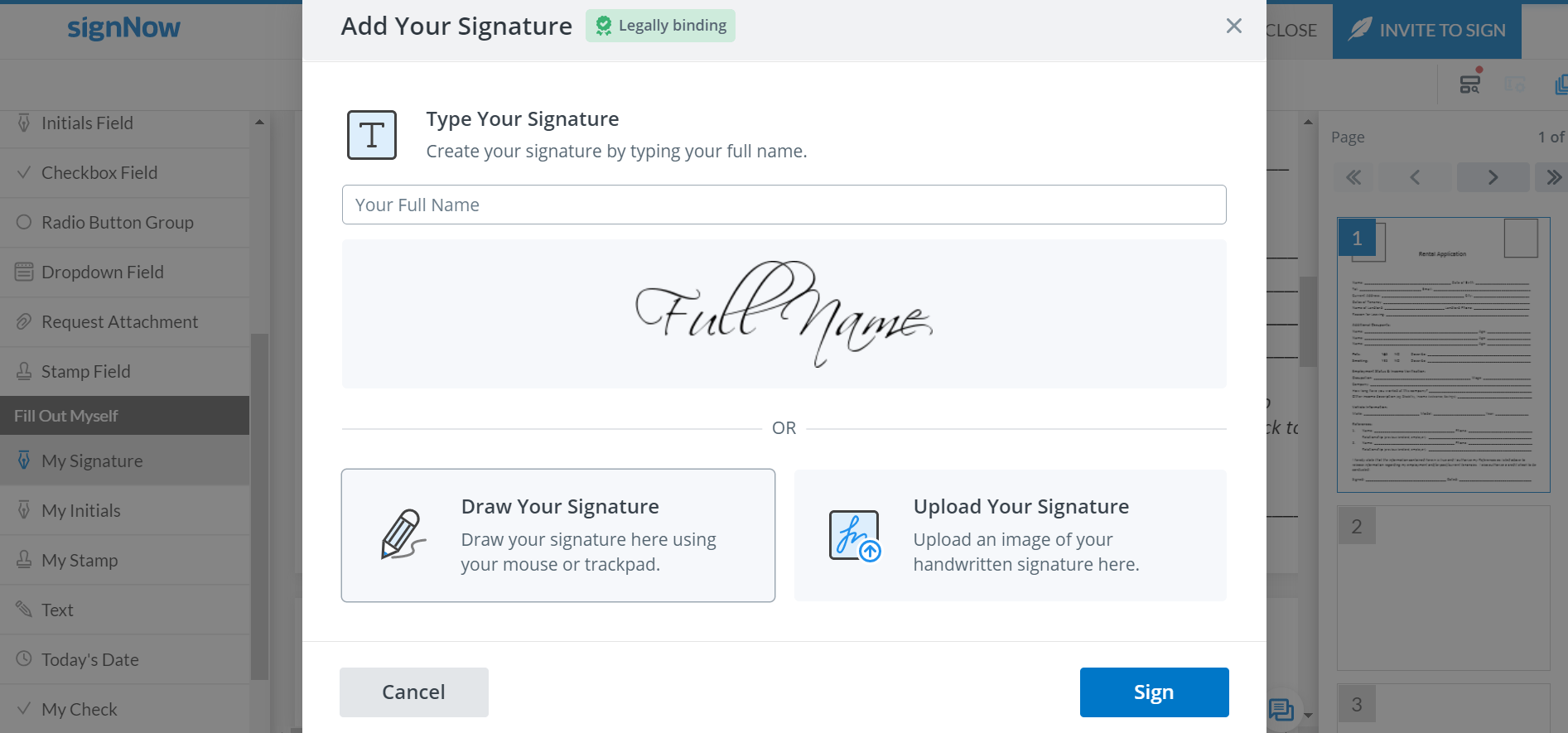 Try out alternative options for adding a signature Try out alternative options for adding a signature